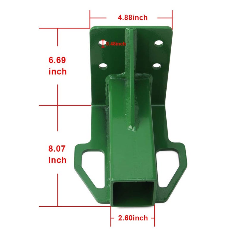 ELITEWILL Lawn Mower Garden Tractor Trailer Hitch Receiver Rear Attachment Green Compatible with John Deere Deer Gator 4x2 6x4 - Image 2